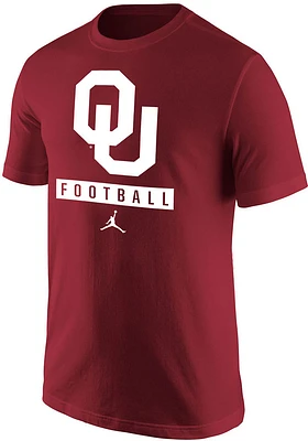 Nike Oklahoma Sooners Crimson Core Football Short Sleeve T Shirt