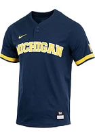 Nike Michigan Wolverines Mens Blue Replica Baseball Jersey