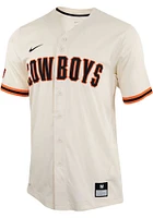 Nike Oklahoma State Cowboys Mens Natural Replica Baseball Jersey