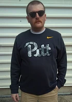 Nike Pitt Panthers Mens Grey Forge The Future Club Fleece Long Sleeve Crew Sweatshirt