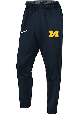 Nike Michigan Wolverines Mens Blue Therma Pants