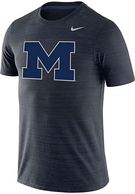 Nike Michigan Wolverines Blue Marled Tonal Logo Short Sleeve T Shirt