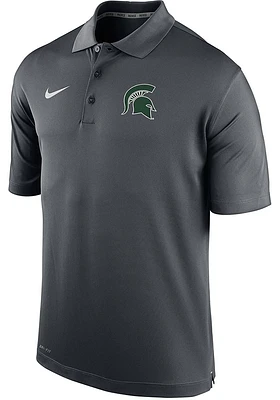 Nike Michigan State Spartans Mens Grey Varsity Short Sleeve Polo