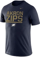Nike Akron Zips Navy Blue Legend Short Sleeve T Shirt