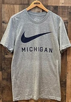Nike Michigan Wolverines Grey Team Name Short Sleeve T Shirt