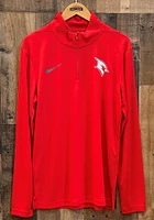 Nike Saginaw Valley State Cardinals Mens Red Intensity Long Sleeve Qtr Zip Pullover