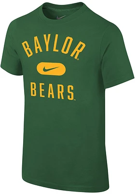 Nike Baylor Bears Youth Green Retro Team Name Short Sleeve T-Shirt