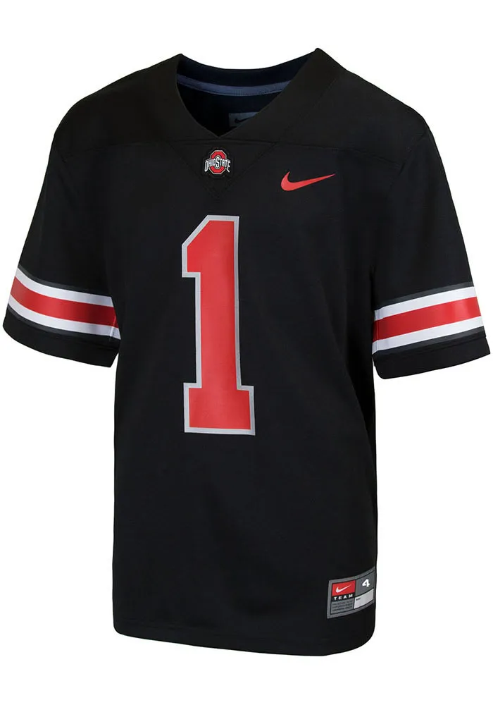 Nike Ohio State Buckeyes Boys Black Replica Alt 2 No 1 Football Jersey