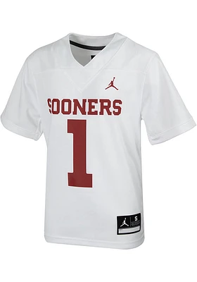 Nike Oklahoma Sooners Youth White Replica No 1 Alt Football Jersey