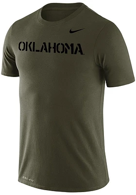 Nike Oklahoma Sooners Green Legend Short Sleeve T Shirt