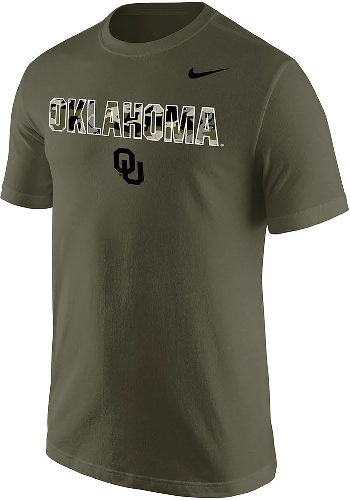 Nike Oklahoma Sooners Olive Camo Short Sleeve T Shirt