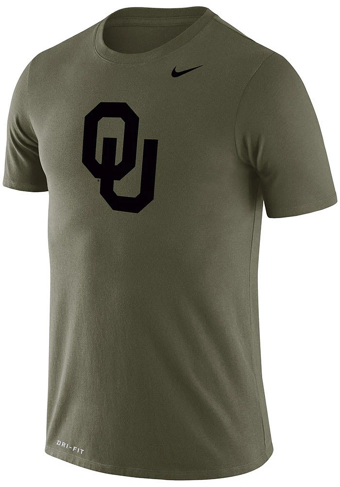 Nike Oklahoma Sooners Green Legend Logo Short Sleeve T Shirt