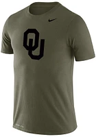 Nike Oklahoma Sooners Green Legend Logo Short Sleeve T Shirt