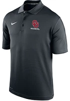 Nike Oklahoma Sooners Mens Black Varsity Short Sleeve Polo
