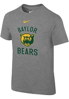 Nike Baylor Bears Boys Grey Retro Team Name Short Sleeve T-Shirt