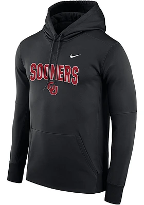 Nike Oklahoma Sooners Mens Black Dri-FIT Arch Mascot Hood