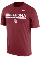 Nike Oklahoma Sooners Crimson Dri-FIT Standard Short Sleeve T Shirt