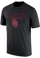 Nike Oklahoma Sooners Black Dri-FIT Style Short Sleeve T Shirt