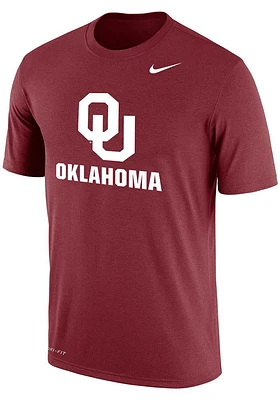 Nike Oklahoma Sooners Crimson Dri-FIT Premium Short Sleeve T Shirt
