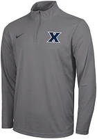 Nike Xavier Musketeers Mens Grey Intensity Long Sleeve 1/4 Zip Pullover