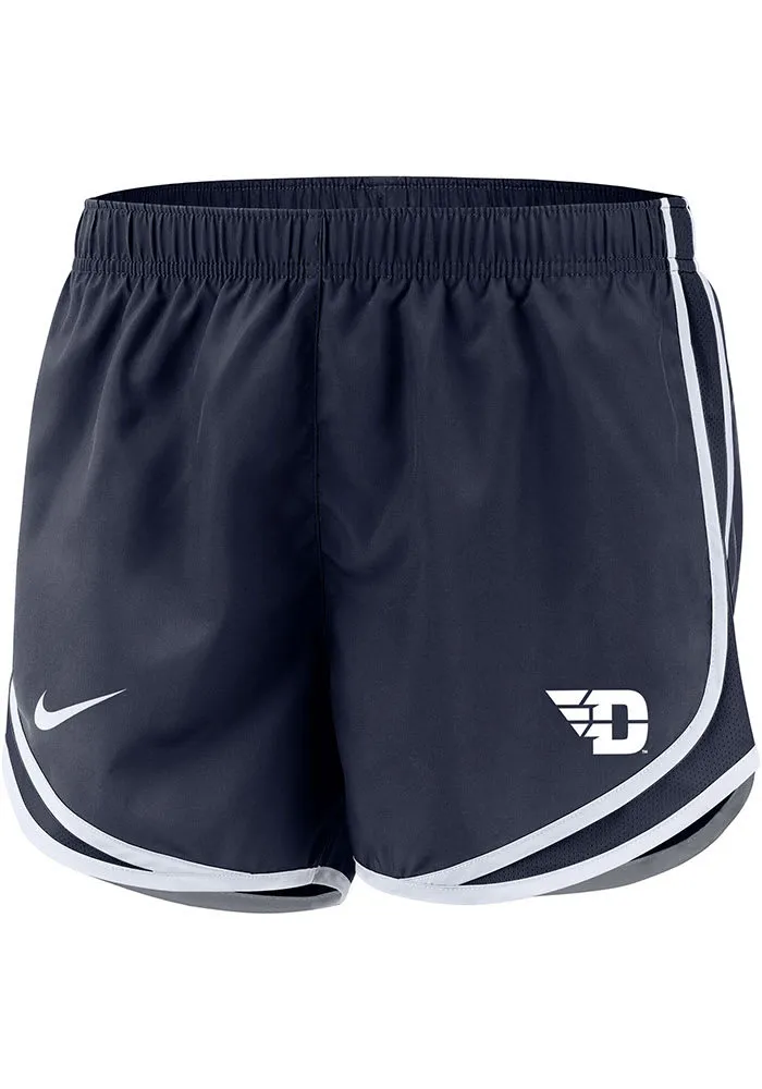 Nike Dayton Flyers Womens Navy Blue Tempo Shorts