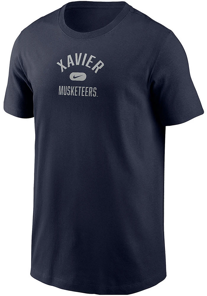 Nike Xavier Musketeers Boys Navy Blue Retro Team Name Short Sleeve T-Shirt