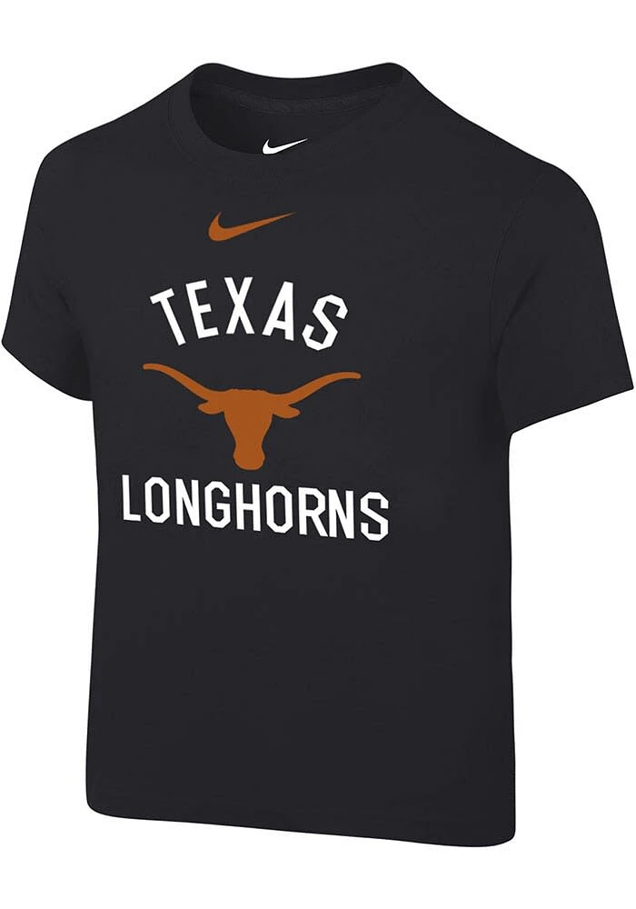 Nike Texas Longhorns Toddler Black Retro Team Name Short Sleeve T-Shirt