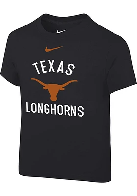 Nike Texas Longhorns Toddler Black Retro Team Name Short Sleeve T-Shirt