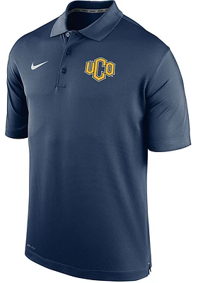 Nike Central Oklahoma Bronchos Mens Navy Blue Varsity Short Sleeve Polo