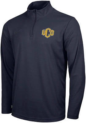 Nike Central Oklahoma Bronchos Mens Navy Blue Intensity Long Sleeve Qtr Zip Pullover