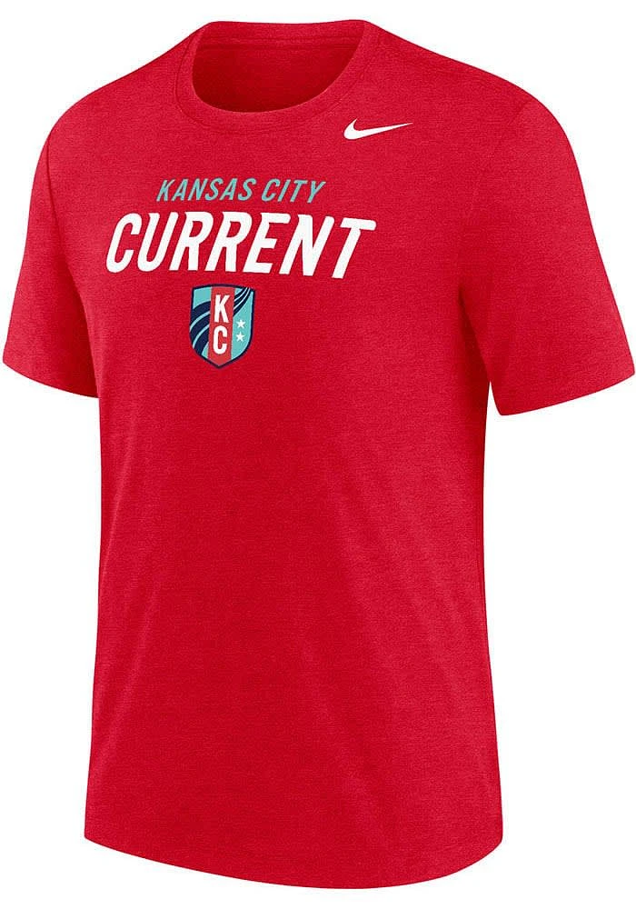 Nike KC Current Red Tri-Blend Short Sleeve Fashion T Shirt