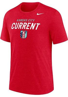 Nike KC Current Red Tri-Blend Short Sleeve Fashion T Shirt