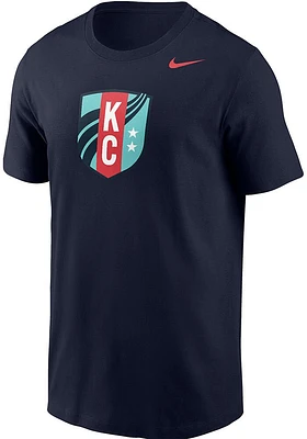 Nike KC Current Navy Blue Core Cotton Short Sleeve T Shirt