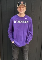 Nike K-State Wildcats Purple Wordmark Long Sleeve T Shirt