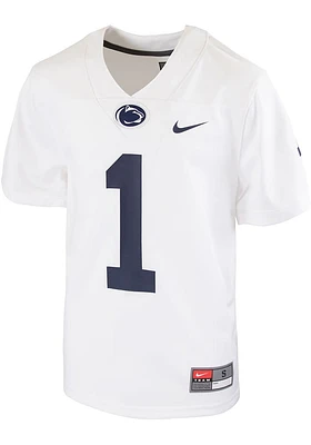 Nike Penn State Nittany Lions Youth White Replica Football No 1 Jersey
