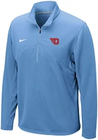 Nike Dayton Flyers Mens Light Blue Training Long Sleeve Qtr Zip Pullover