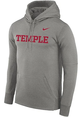 Nike Temple Owls Mens Grey Therma Hood