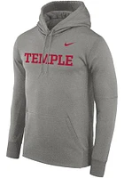 Nike Temple Owls Mens Grey Therma Hood