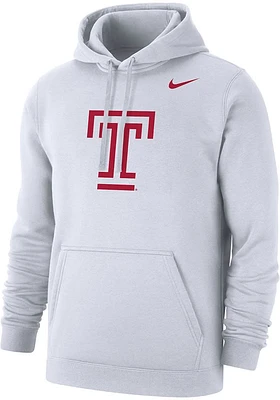 Nike Temple Owls Mens White Club Fleece Long Sleeve Hoodie