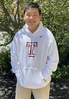 Nike Temple Owls Mens White Club Fleece Long Sleeve Hoodie