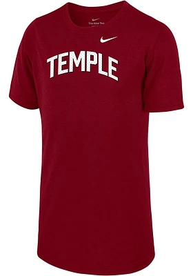 Nike Temple Owls Youth Maroon SL Legend Team Issue Short Sleeve T-Shirt