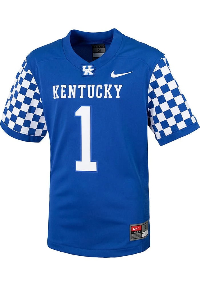 Nike Kentucky Wildcats Boys Blue Replica No 1 Football Jersey