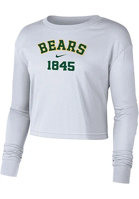 Nike Baylor Bears Womens White Dri-FIT Cotton Crop LS Tee