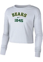 Nike Baylor Bears Womens White Dri-FIT Cotton Crop LS Tee