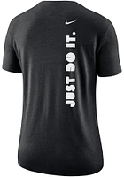 Nike North Texas Mean Green Womens Black Triblend Short Sleeve T-Shirt