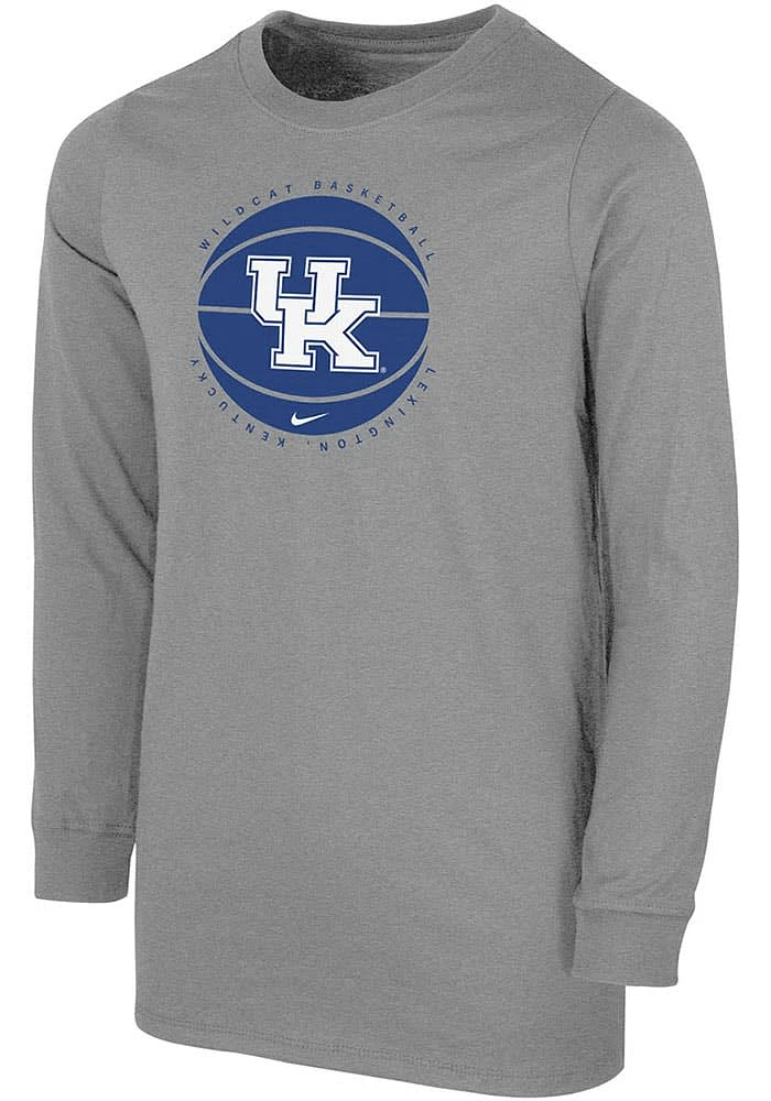 Nike Kentucky Wildcats Youth Grey Retro Team Name Long Sleeve T-Shirt