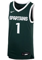 Nike Michigan State Spartans Youth Replica No 1 Green Basketball Jersey