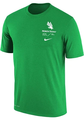 Nike North Texas Mean Green Kelly DriFIT Team Issue Short Sleeve T Shirt