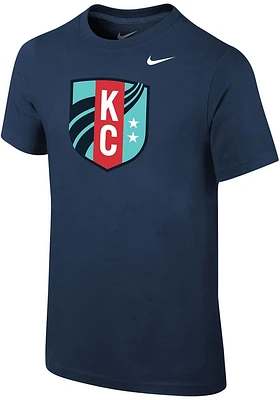 Nike KC Current Youth Navy Blue Primary Logo Short Sleeve T-Shirt