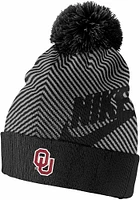 Nike Oklahoma Sooners Black Futura Pom Beanie Mens Knit Hat